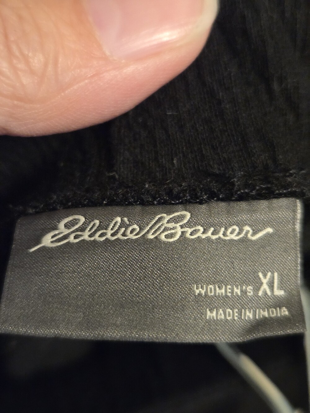 Eddie Bauer Women's Wide-Leg Black Crinkle Gauze Cotton Blend Pants SZ XL - Picture 3 of 4